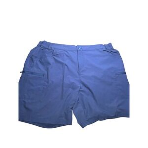 Willit Blue Nylon Shorts Zipper Pockets size XXL Men's Elastic Waistband Nice